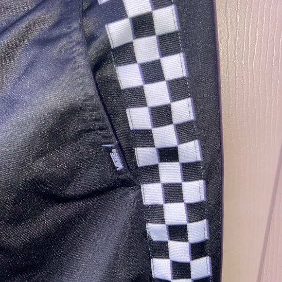 Vans checkered sweatpants, Women's medium, 3/4 button - Picture 6 of 8